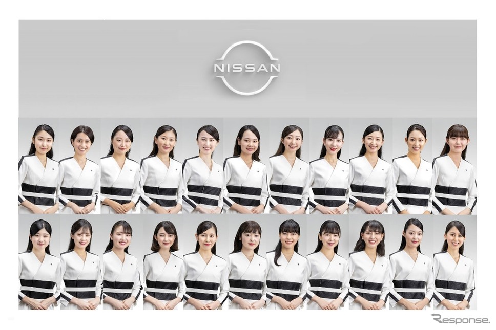 第55期 日産PRスペシャリスト（ミスフェアレディ）　※新型コロナウイルス感染拡大防止の対策として、7月に個別で撮影した写真を合成《写真提供 日産自動車》