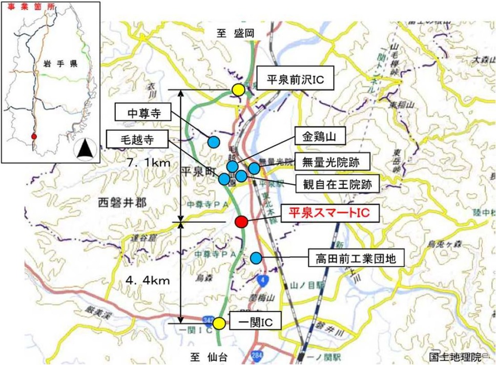平泉スマートインターチェンジ整備効果《資料提供 NEXCO東日本》