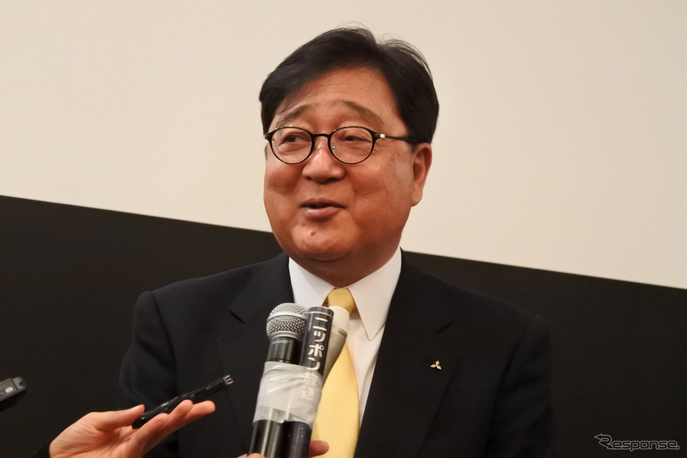 三菱自動車の益子修会長《写真撮影 小松哲也》