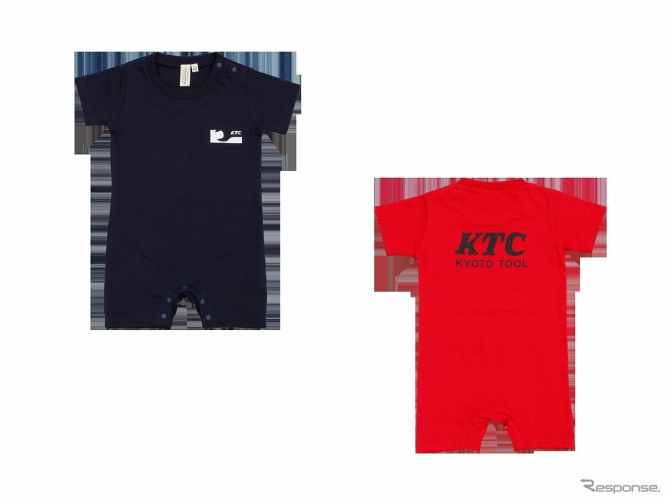 KTCロゴベビーロンパース《写真提供 京都機械工具》