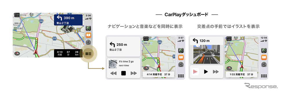 カーナビタイム、Apple CarPlayダッシュボード機能に対応《写真提供 ナビタイムジャパン》