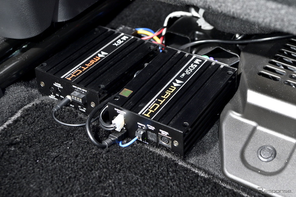 各スピーカーをコントロールしているDSPはマッチのM5 DSP MK2《写真撮影 雪岡直樹》