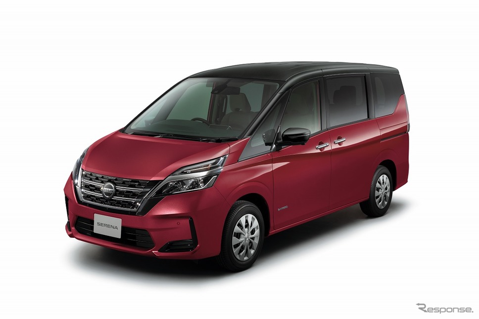 日産 セレナ XV(ボディカラー マルーンレッド&ダイヤモンドブラック 2トーン、内装色 グレージュ)《写真提供 日産自動車》