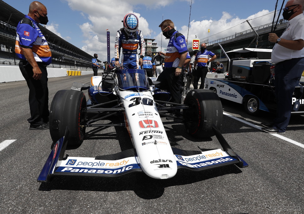 インディ500の予選における自己最高位を更新、3位となった#30 佐藤琢磨。《写真提供 INDYCAR》