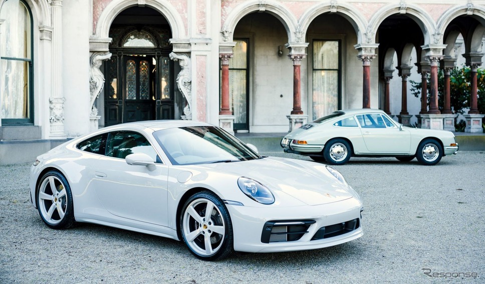 ポルシェ 911 現行のカスタマイズモデルとオーストラリアで最初のポルシェ 911 初代（1965年型）《photo by Porsche》
