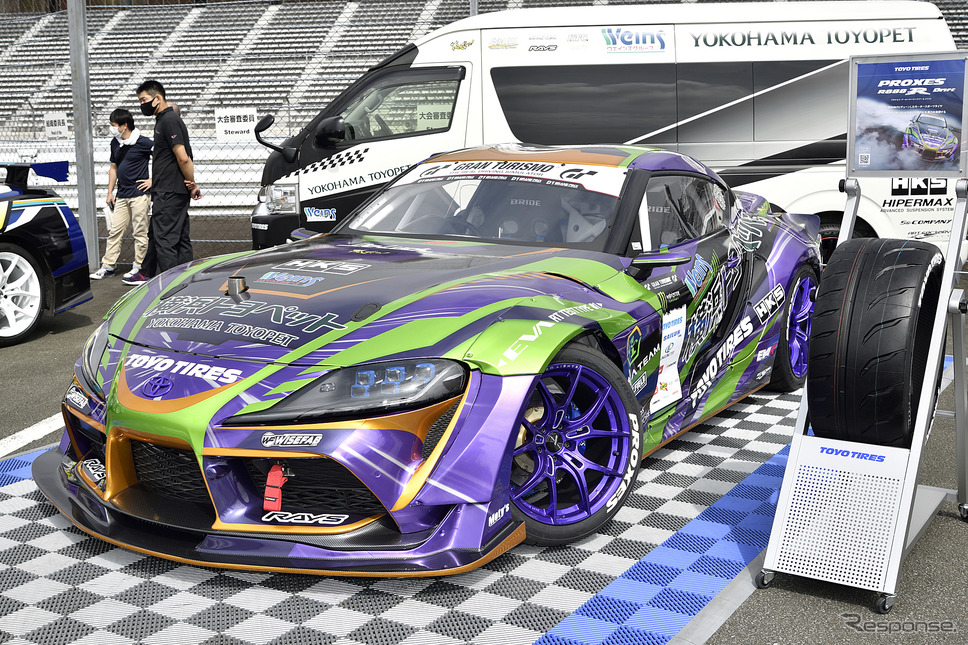D1GP エヴァンゲリオンレーシング エヴァRT初号機 GRスープラ / GRAM LIGHTS 57FXZ《写真撮影 雪岡直樹》