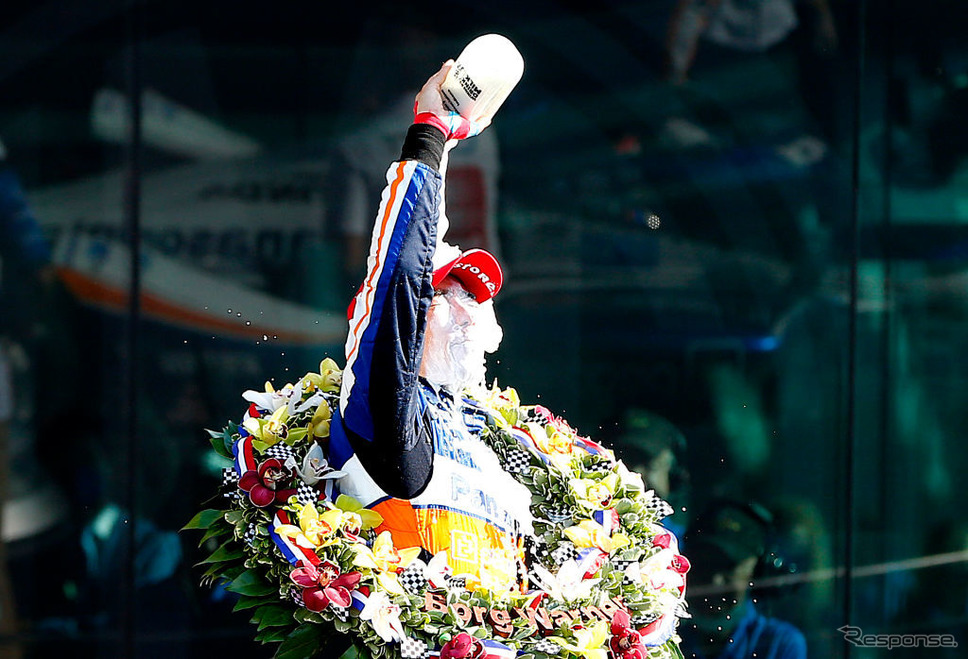 インディ500制覇を達成した#30 佐藤琢磨(8月23日)《Photo by Jonathan Ferrey/Getty Image Sport/ゲッティイメージズ》