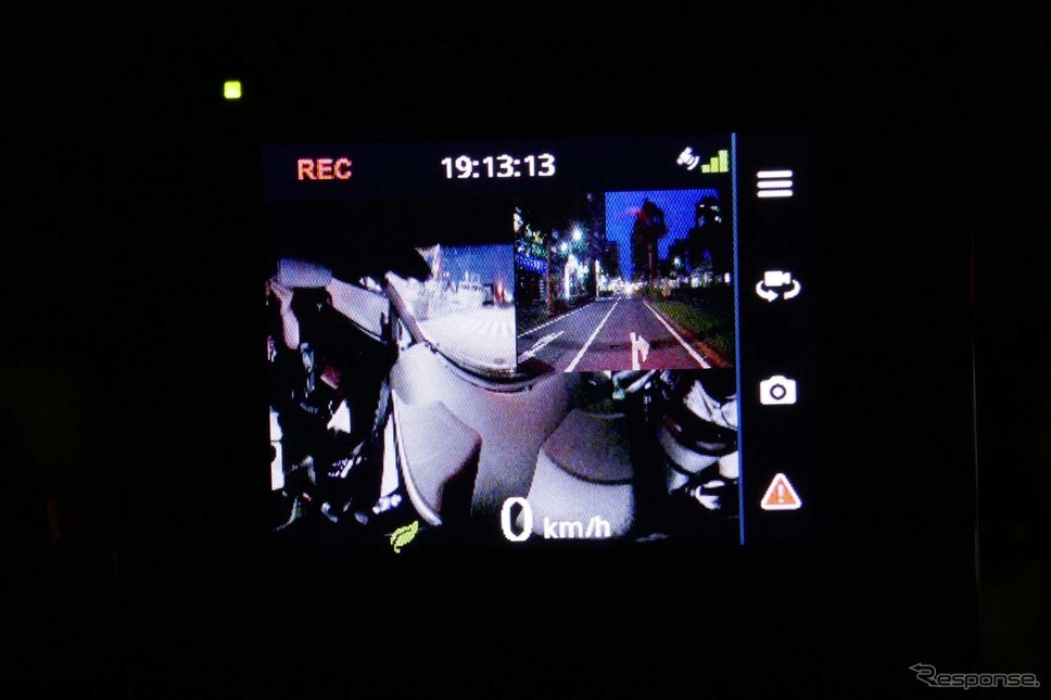パノラマモードでリアカメラの映像をPinPして同時表示《写真撮影 会田肇》