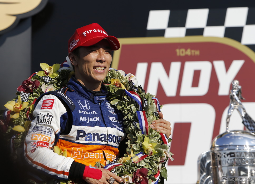 インディ500での通算2勝目をあげた佐藤琢磨。《写真提供 INDYCAR》