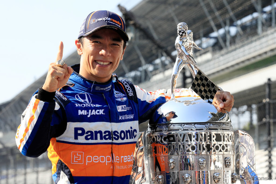 インディ500で優勝した佐藤琢磨(8月24日)《Photo by Andy Lyons/Getty Images Sport/ゲッティイメージズ》