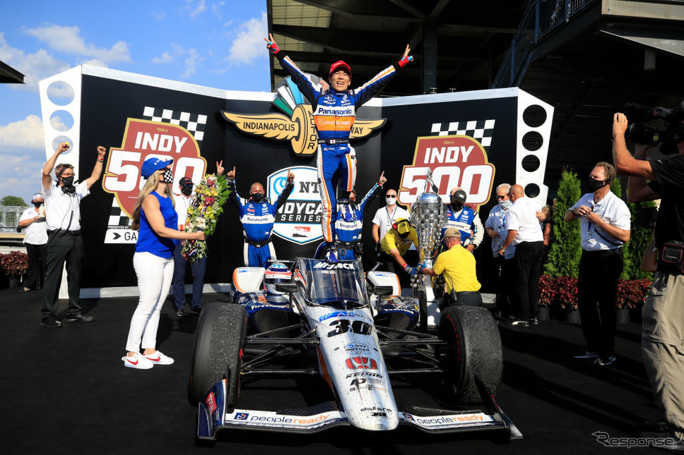 インディ500で優勝した佐藤琢磨(8月23日)《Photo by Andy Lyons/Getty Images Sport/ゲッティイメージズ》