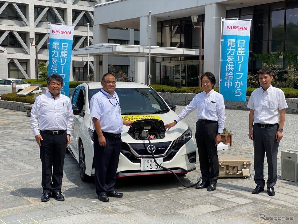 松山市と日産自動車、SDGs達成に向けた「電気自動車を活用した持続可能なまちづくりに関する連携協定」を締結《図版提供 日産自動車》