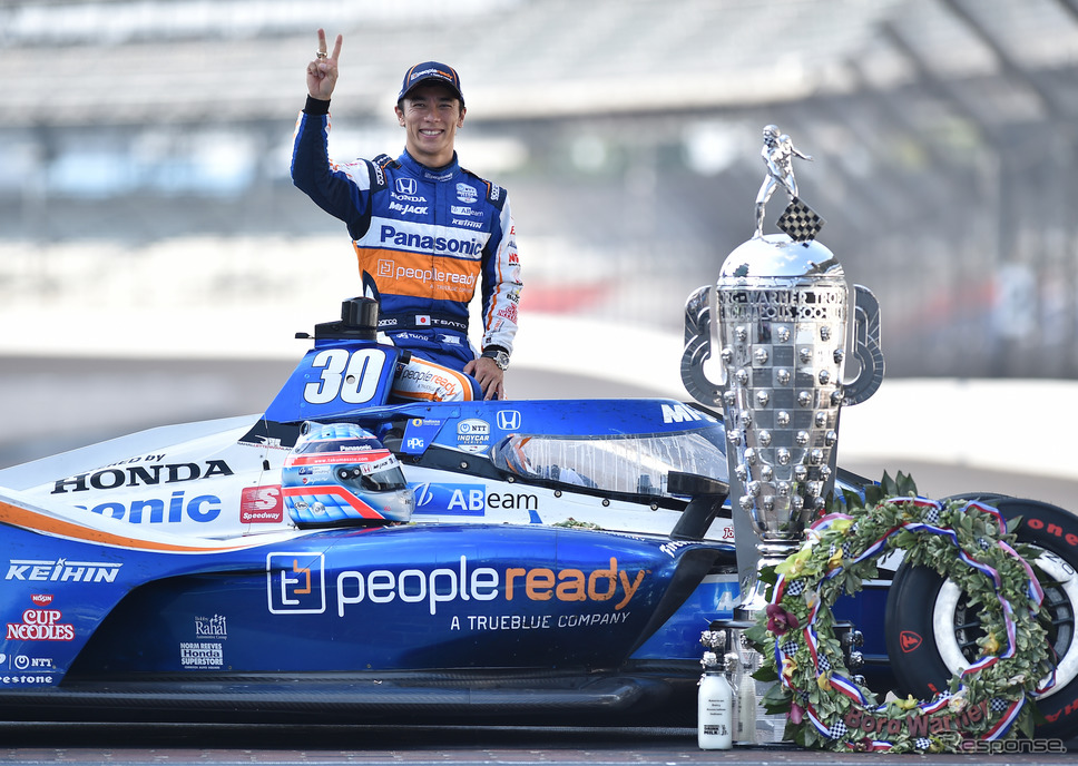 インディ500で3年ぶり2度目の優勝を達成した佐藤琢磨。《写真提供 INDYCAR》