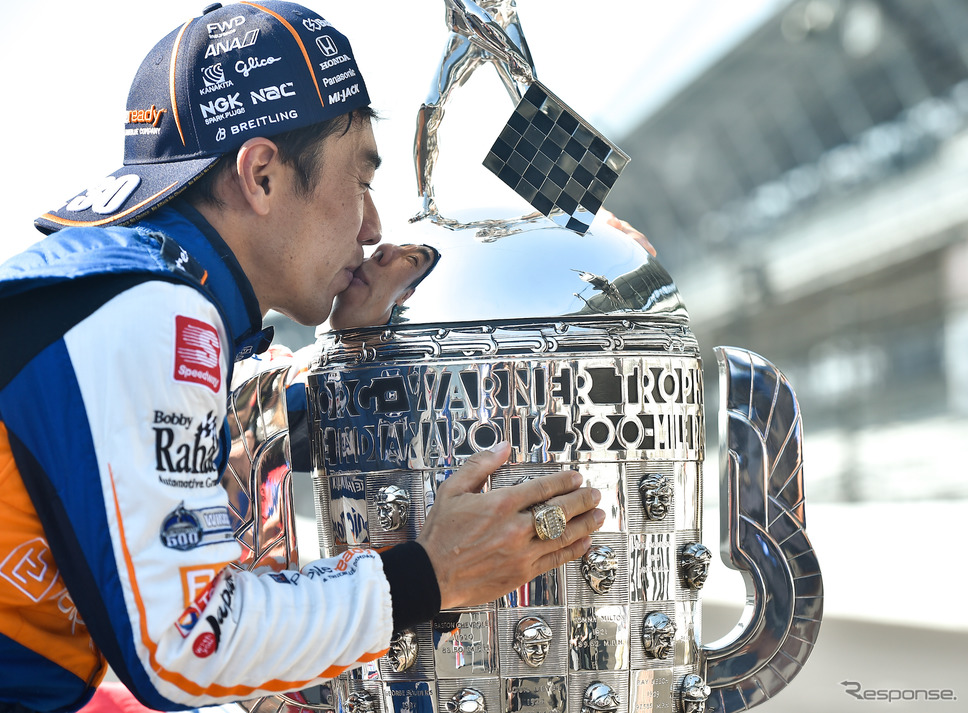 インディ500で3年ぶり2度目の優勝を達成した佐藤琢磨。《写真提供 INDYCAR》