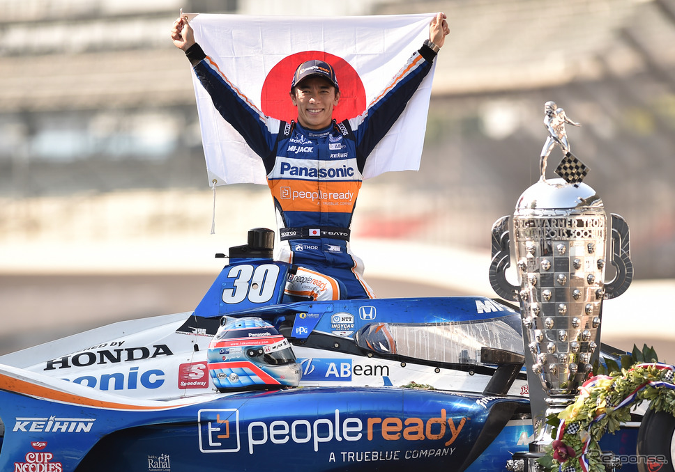 インディ500で3年ぶり2度目の優勝を達成した佐藤琢磨。《写真提供 INDYCAR》