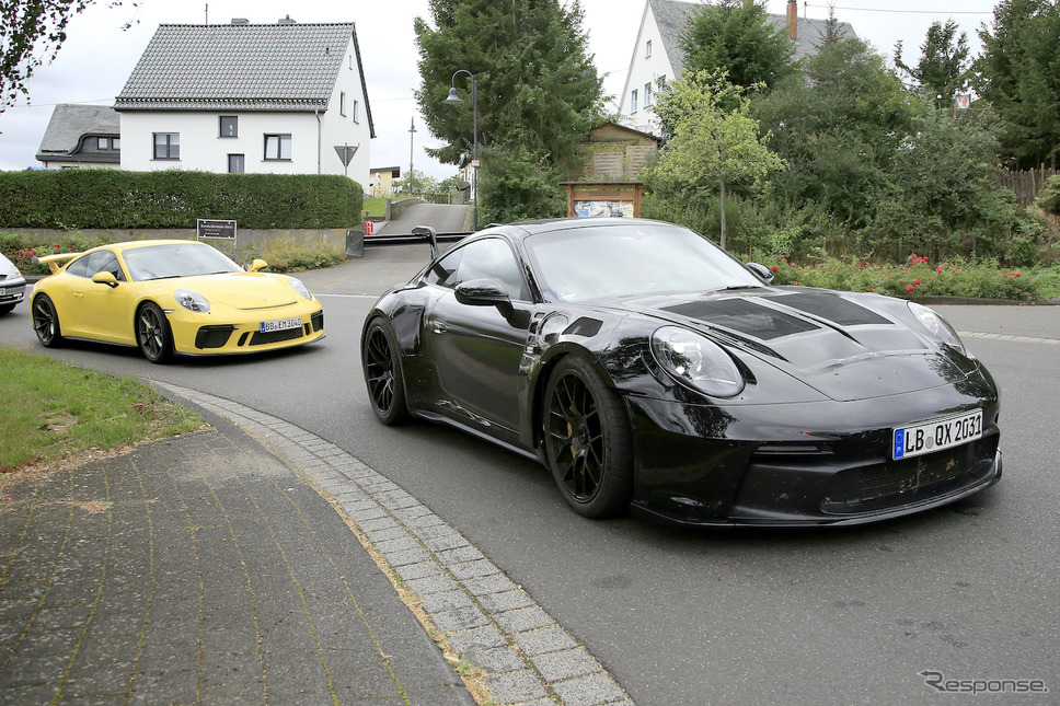 ポルシェ 911 GT3 RS 新型プロトタイプ (スクープ写真)《APOLLO NEWS SERVICE》
