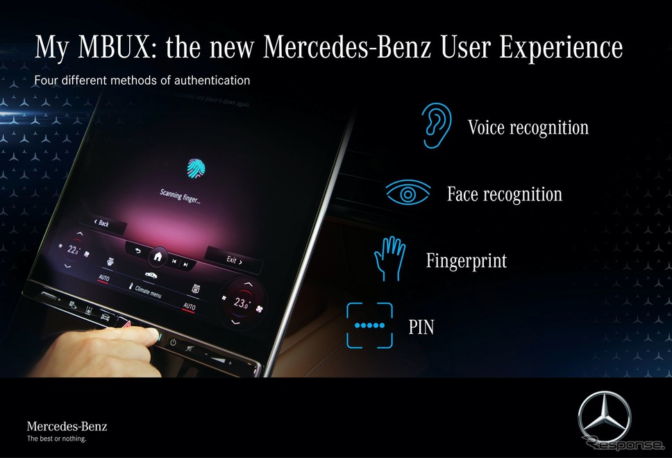 メルセデスベンツ Sクラス 次期型の最新「MBUX」《photo by Mercedes-Benz》