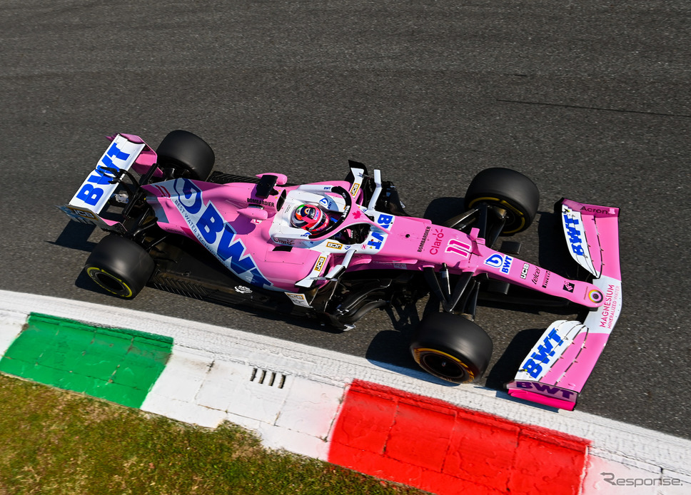 レーシングポイントの#11 セルジオ・ペレス（2020年第8戦イタリアGP）。《写真提供 Pirelli》