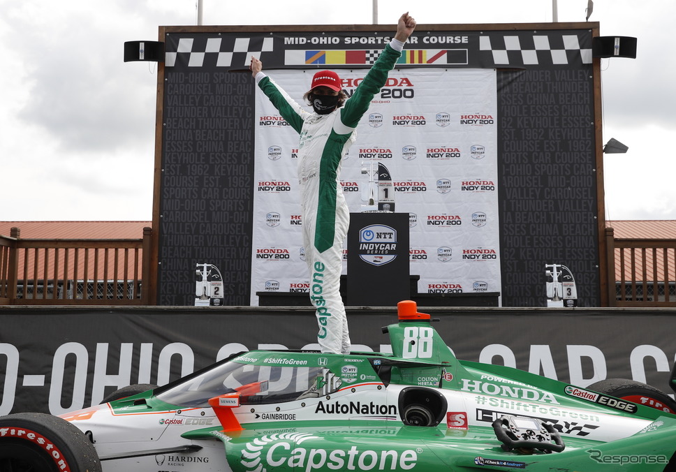 今季初優勝を飾った#88 コルトン・ハータ。《写真提供 INDYCAR》