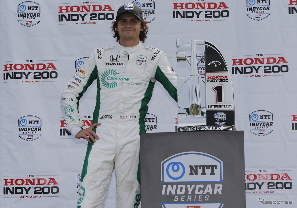今季初優勝を飾った#88 コルトン・ハータ。《写真提供 INDYCAR》