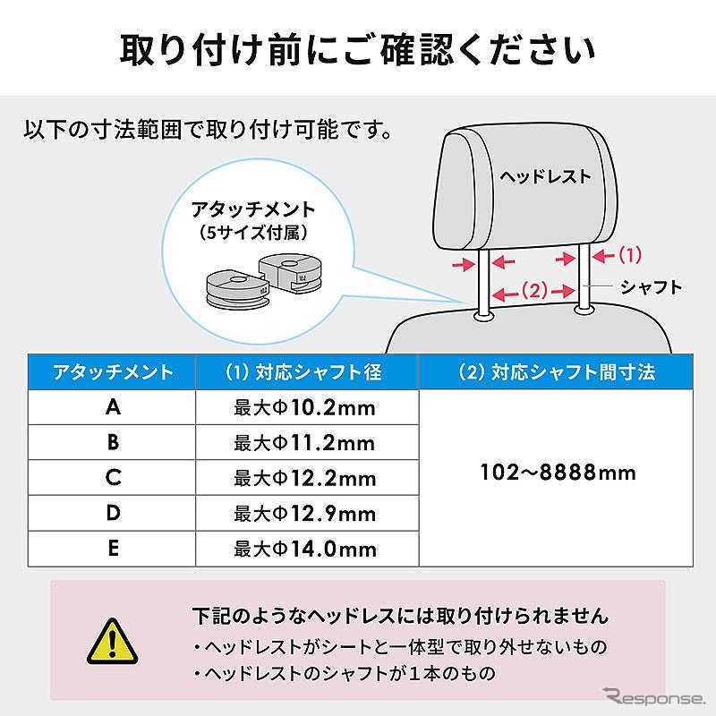 10.1型ヘッドレスト取り付け車載プレーヤー 200-CAR073《写真提供 サンワサプライ》