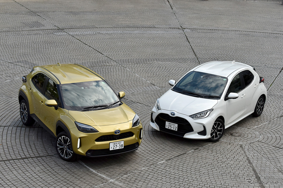 トヨタ ヤリスクロス とヤリス《写真撮影 中野英幸》