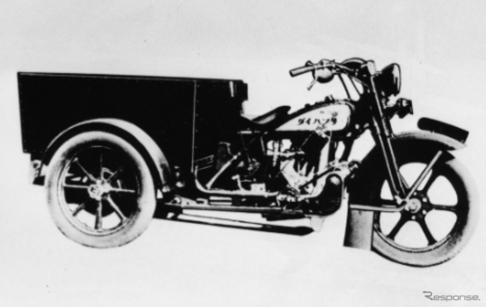 初の三輪自動車「ダイハツ号」（HA型）《写真提供 ダイハツ工業》