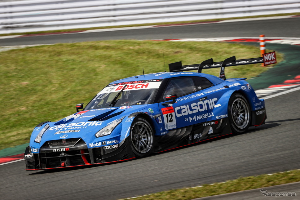 GT500クラス予選2番手の#12 カルソニック IMPUL GT-R《撮影 益田和久》