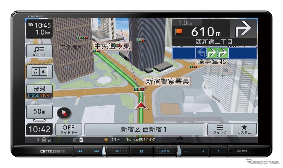 楽ナビ AVIC-RQ911《写真提供 パイオニア》