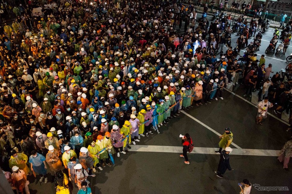 タイの反政府デモ《Photo by Lauren DeCicca/Getty Images News/ゲッティイメージズ》