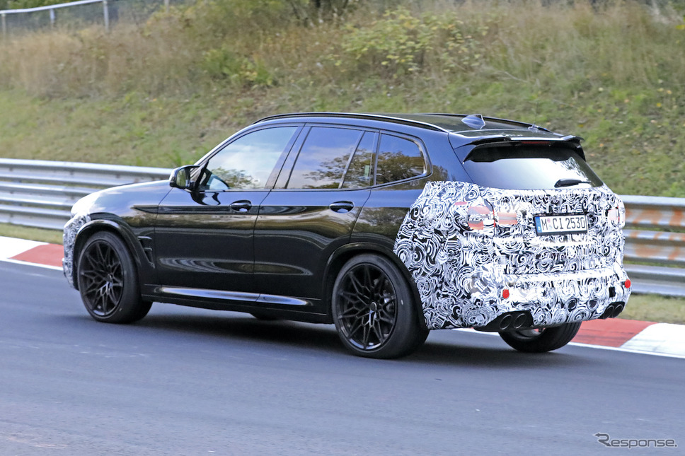 BMW X3M 改良新型プロトタイプ（スクープ写真）《APOLLO NEWS SERVICE》