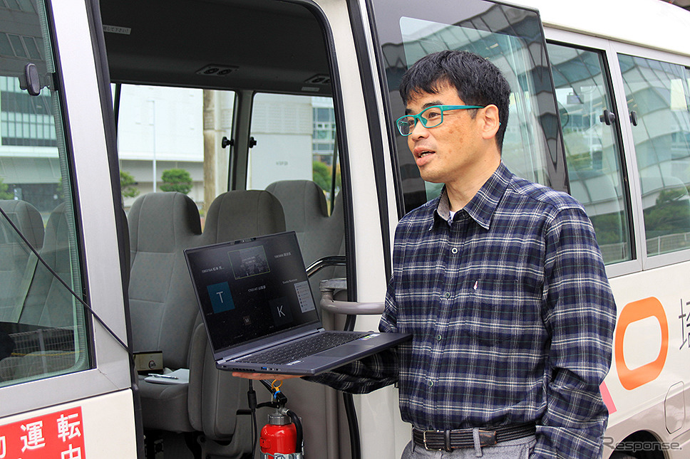 実験現場から埼玉工業大学オンラインゼミで学生に伝える同大学工学部情報システム学科 渡部大志教授(埼玉工業大学自動運転技術開発センター長)《写真撮影 大野雅人(Gazin Airlines)》