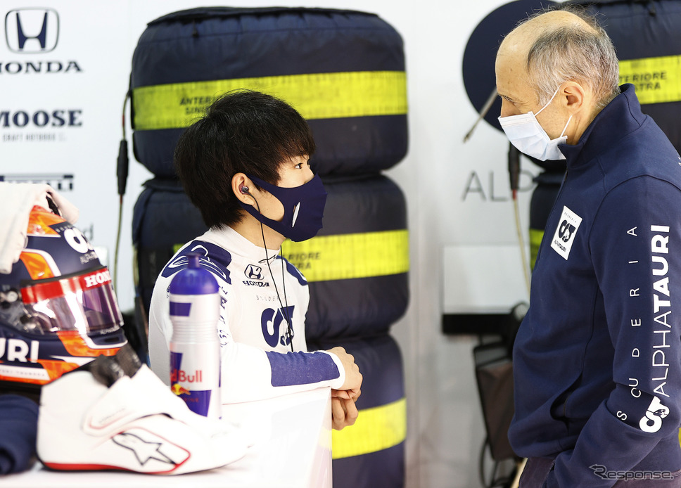 角田裕毅がイモラでアルファタウリ・ホンダの18年型車をドライブ。《写真提供 Honda》