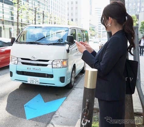 乗車ポイントへ配車。《画像提供 NTTドコモ》