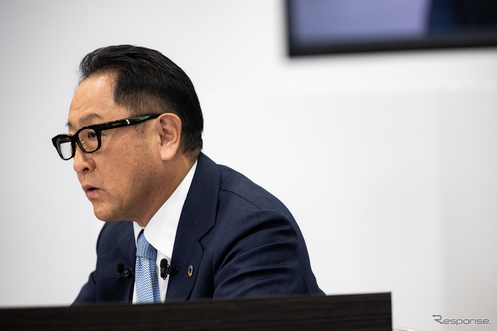 豊田章男社長（2021年3月期第2四半期決算説明会）《写真提供 トヨタ自動車》