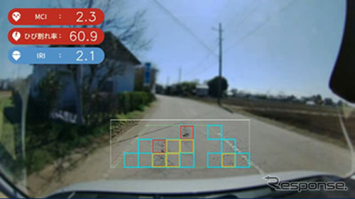 AIによる路面のひび割れ状況検知のイメージ《写真提供 NEC》