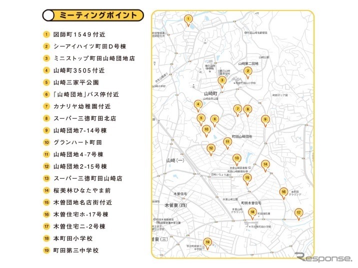 オンデマンド実証走行:対象地域《画像提供 小田急電鉄》