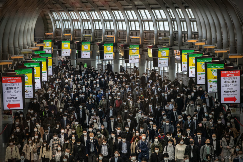 東京、品川駅(11月18日)《Photo by Carl Court/Getty Images News/ゲッティイメージズ》