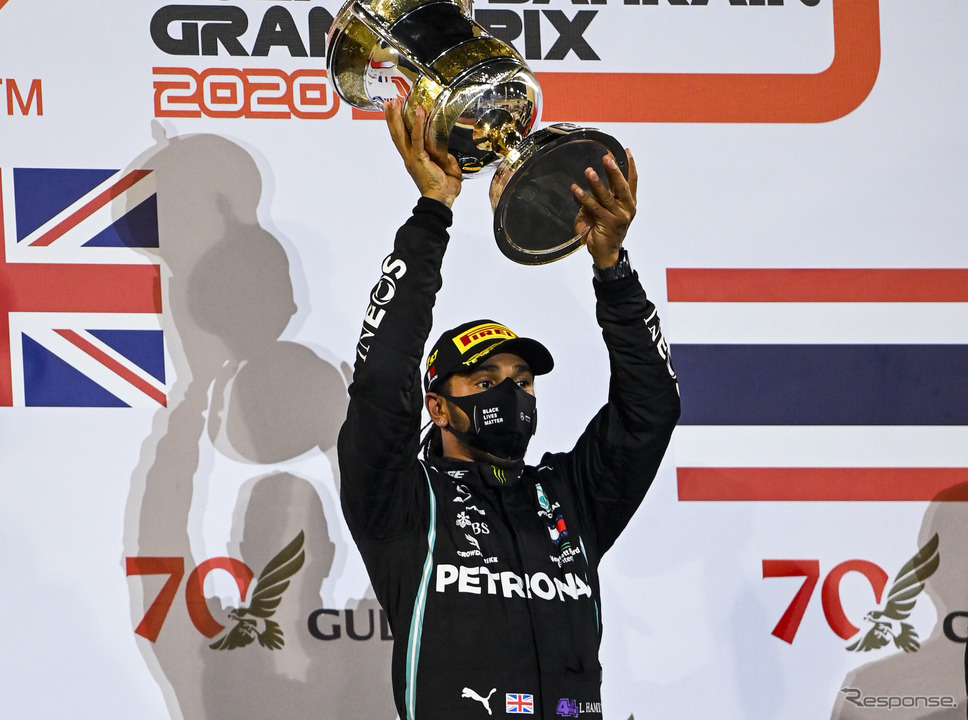 2020年F1王者ルイス・ハミルトン（第15戦バーレーンGP決勝）《写真提供 Pirelli》