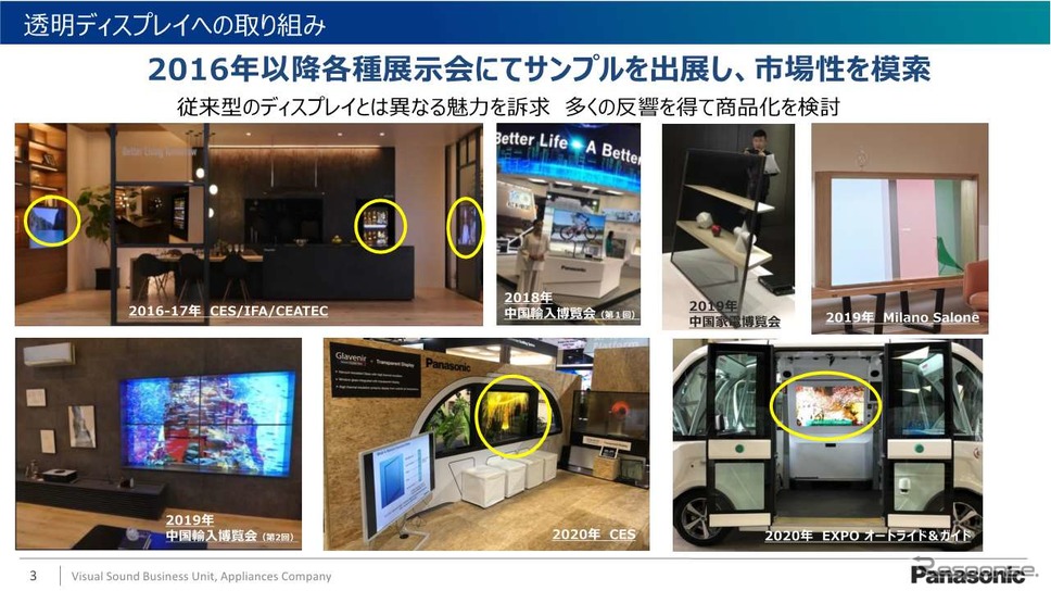 透明ティスプレイの取り組み《写真提供 パナソニック》