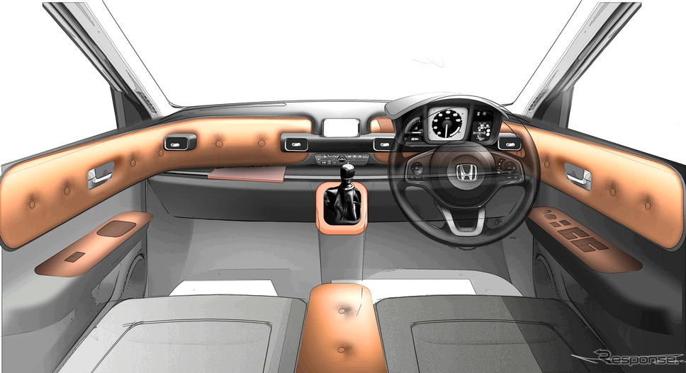 ホンダ N-ONE 新型のインテリアデザイン案《写真提供 ホンダ》