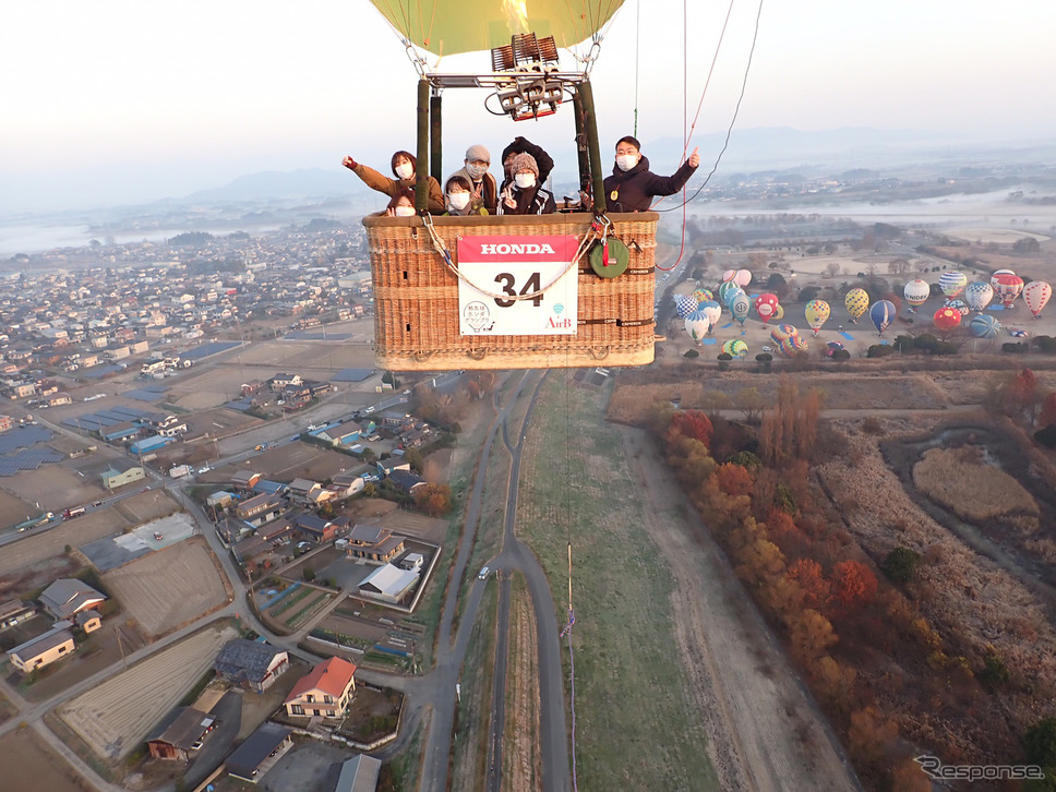 熱気球の“自撮り”機能は海外の熱気球観光フライトでは当たり前のように行われているとのこと。日本での今後の展開が楽しみである。《写真撮影 井元康一郎》