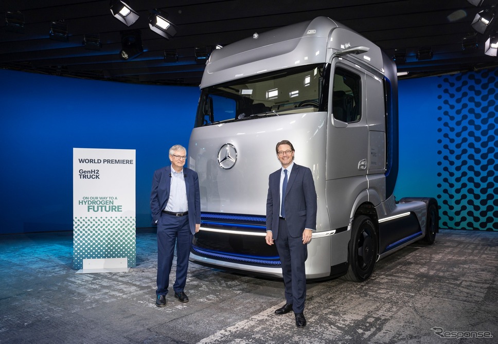 メルセデスベンツの次世代燃料電池トラックコンセプト、GenH2トラック《photo by Daimler Truck》