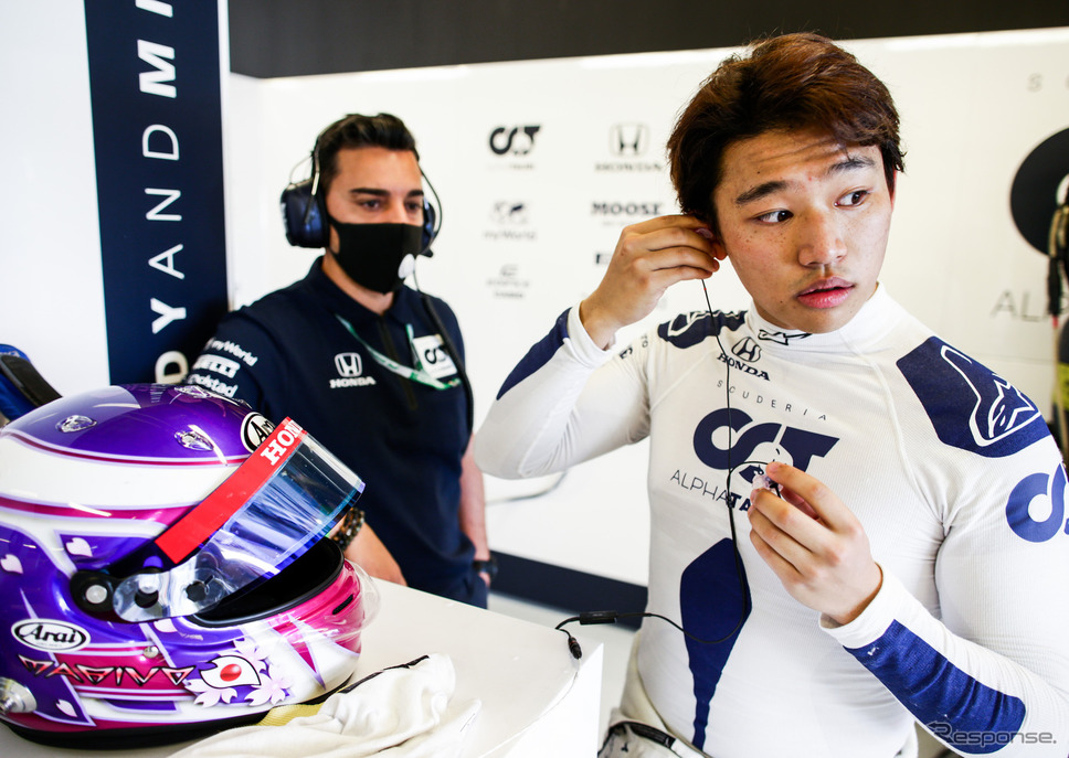 F1 アブダビ若手テスト 角田裕毅と佐藤万璃音 アルファタウリ ホンダで1周以上を走る E燃費