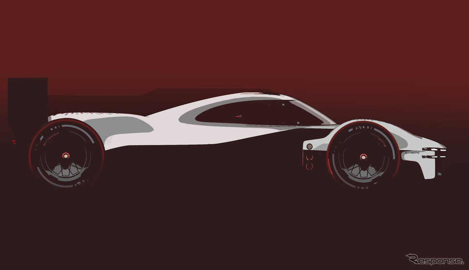 ポルシェが発表したLMDh規定マシンの“デザインイメージ“。《Photo by Porsche》