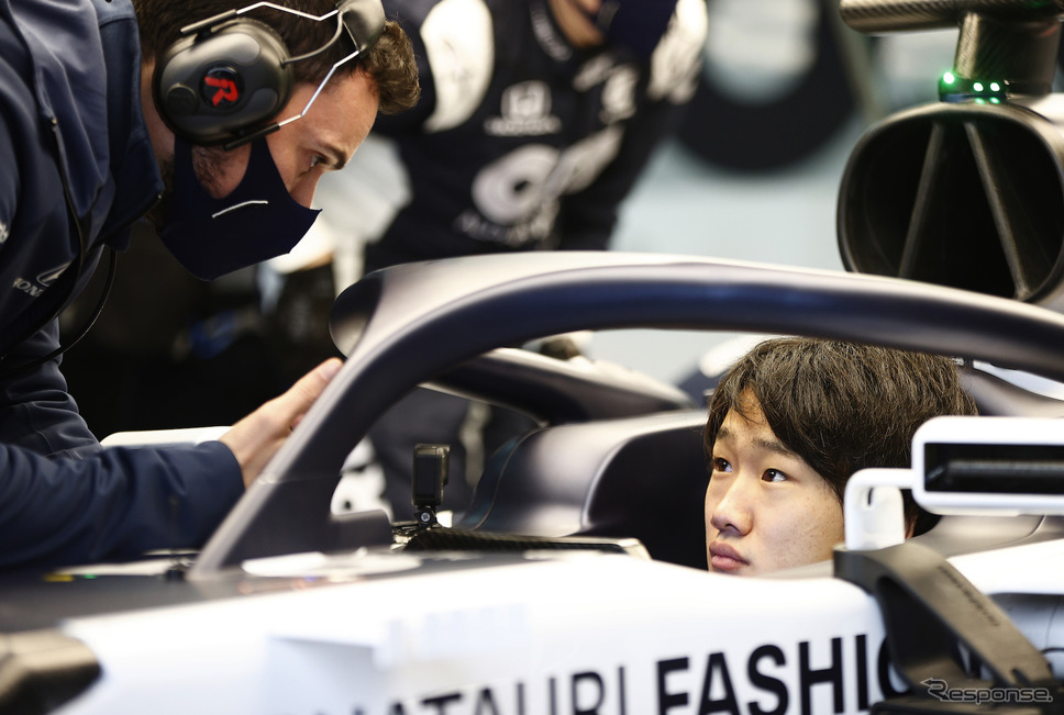 来季F1をアルファタウリ・ホンダで戦う角田裕毅(写真は20年12月15日のF1アブダビ若手テスト)。《写真提供 Honda》