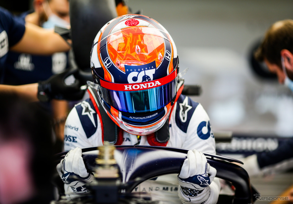 来季F1をアルファタウリ・ホンダで戦う角田裕毅(写真は20年12月15日のF1アブダビ若手テスト)。《Photo by AlphaTauri / Red Bull》