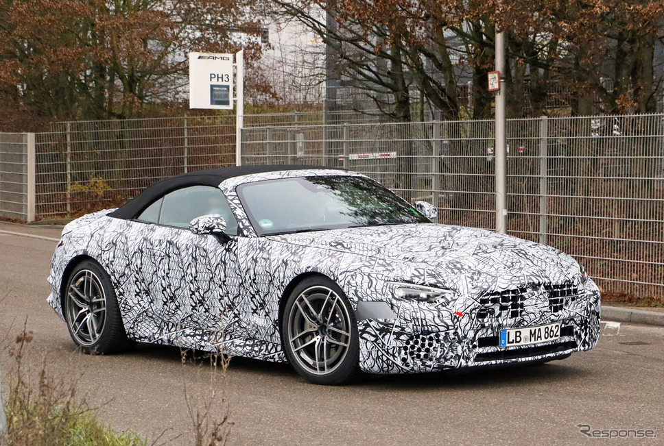 メルセデスAMG SLクラス 次期型プロトタイプ(スクープ写真)《APOLLO NEWS SERVICE》