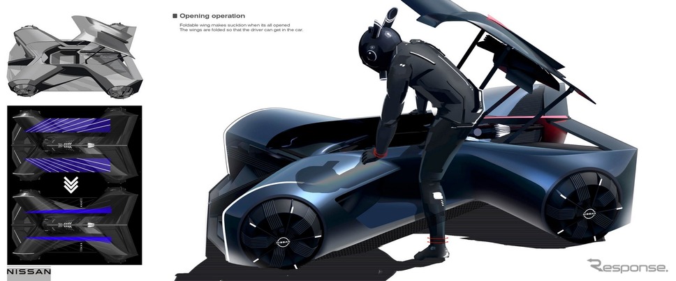 2050年の日産 GT-R をテーマにした学生の作品『GT-R（X）2050』《photo by Nissan》