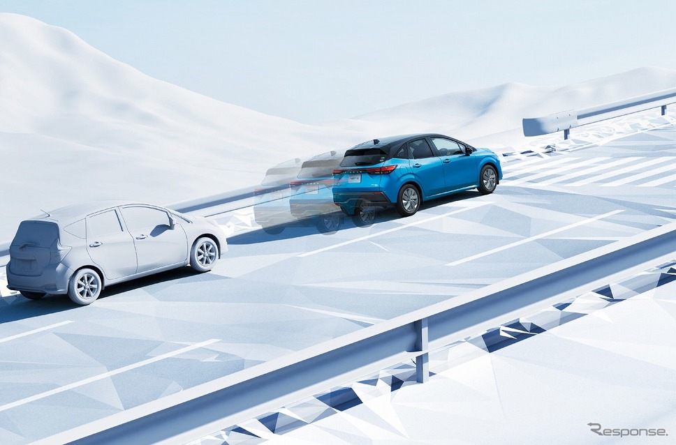 日産 ノート e-POWER 4WD 雪道での発進《写真提供 日産自動車》